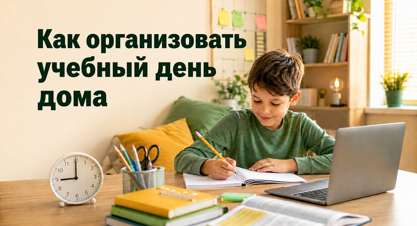 Как организовать учебный день дома