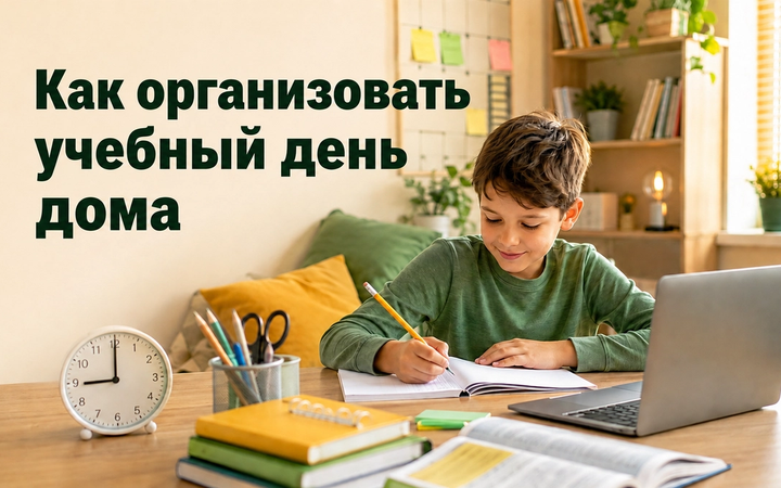 Как организовать учебный день дома