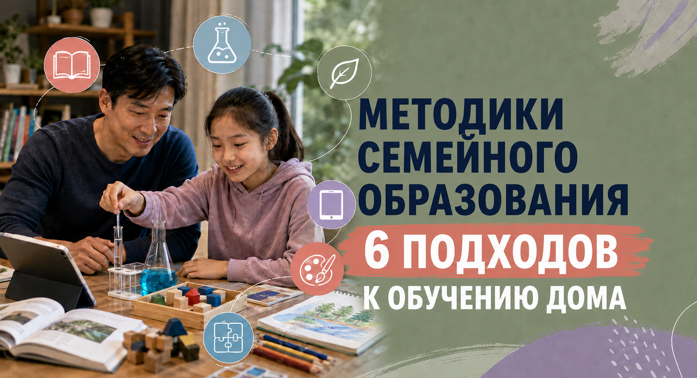 Методики семейного образования. 6 подходов к обучению дома