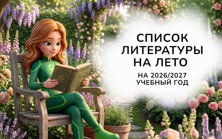 Лето с книгой! Список литературы для чтения с 1 по 11 класс — 2026/2027 учебный год