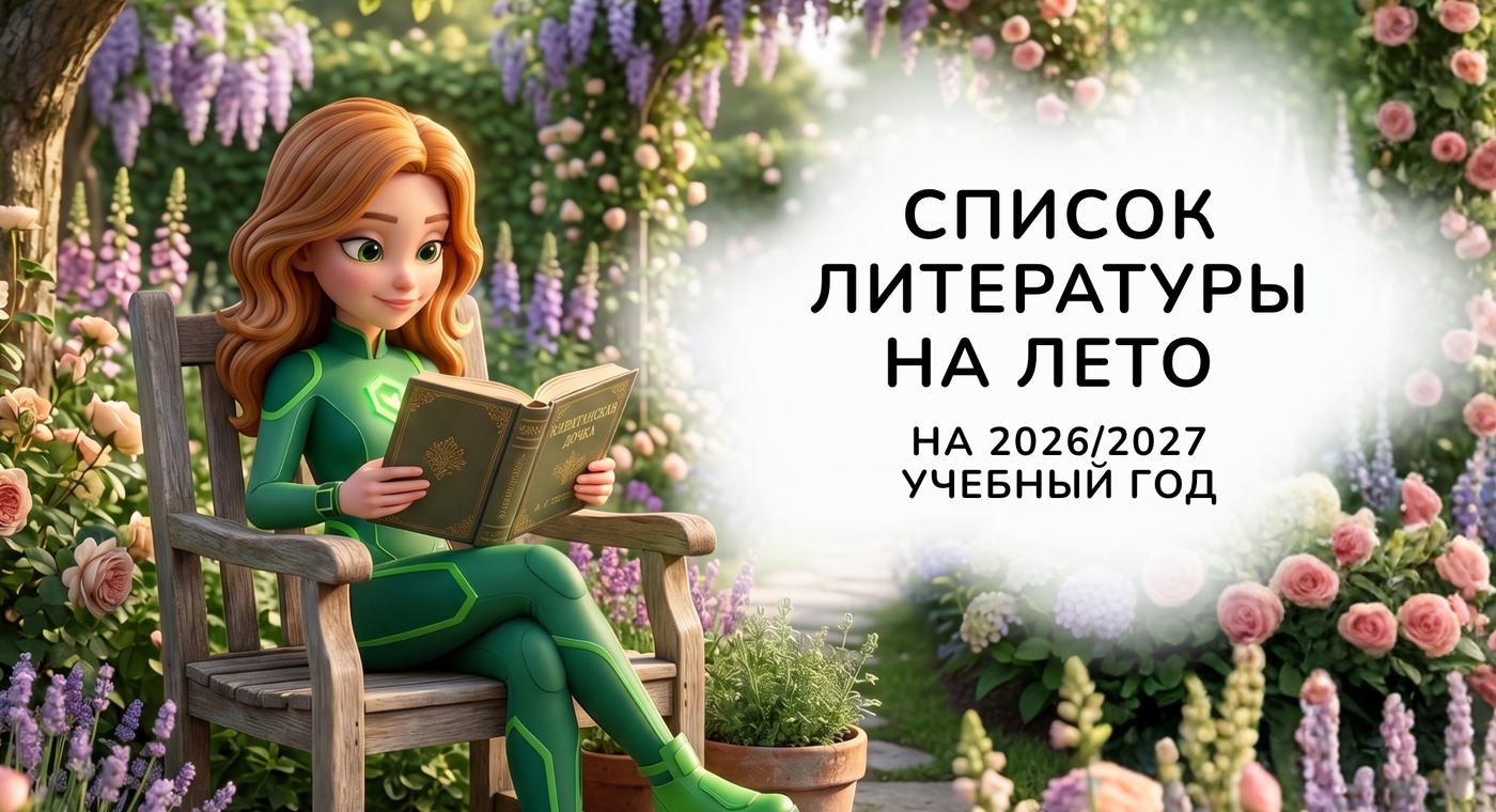 Лето с книгой! Список литературы для чтения с 1 по 11 класс — 2026/2027 учебный год