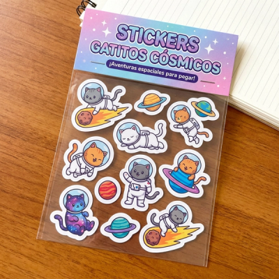 Stickers Gatitos Cósmicos
