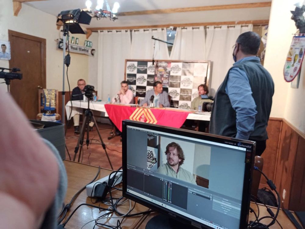 Grabando programa "la andanada del 5" temporada 2021