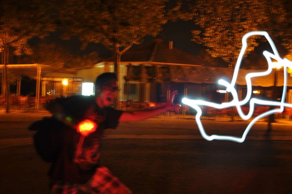 Efectos de luz Parque Polvoranca (leganes) 31-08-2014