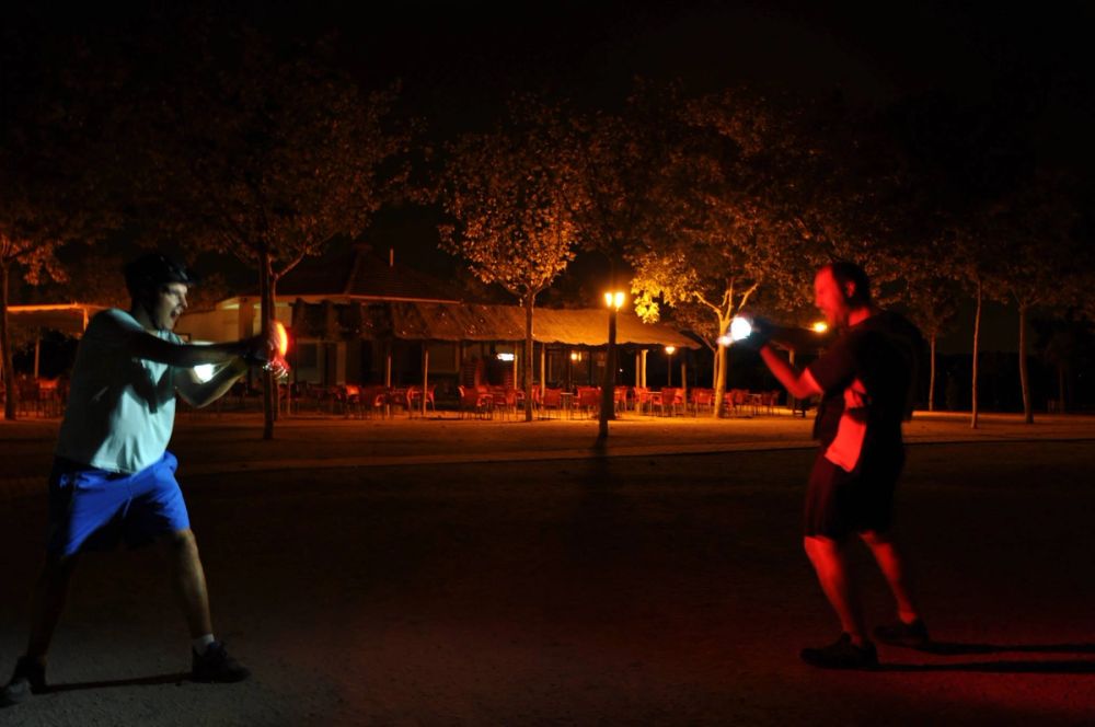 Efectos de luz Parque Polvoranca (leganes) 31-08-2014