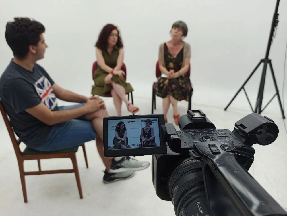 Grabando programa "Las entrevistas de Leganes" en el plato TVL 2021