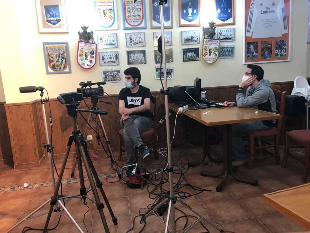 Grabando programa "la andanada del 5" temporada 2021