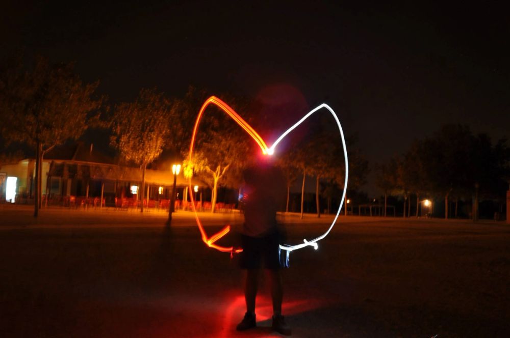 Efectos de luz Parque Polvoranca (leganes) 31-08-2014