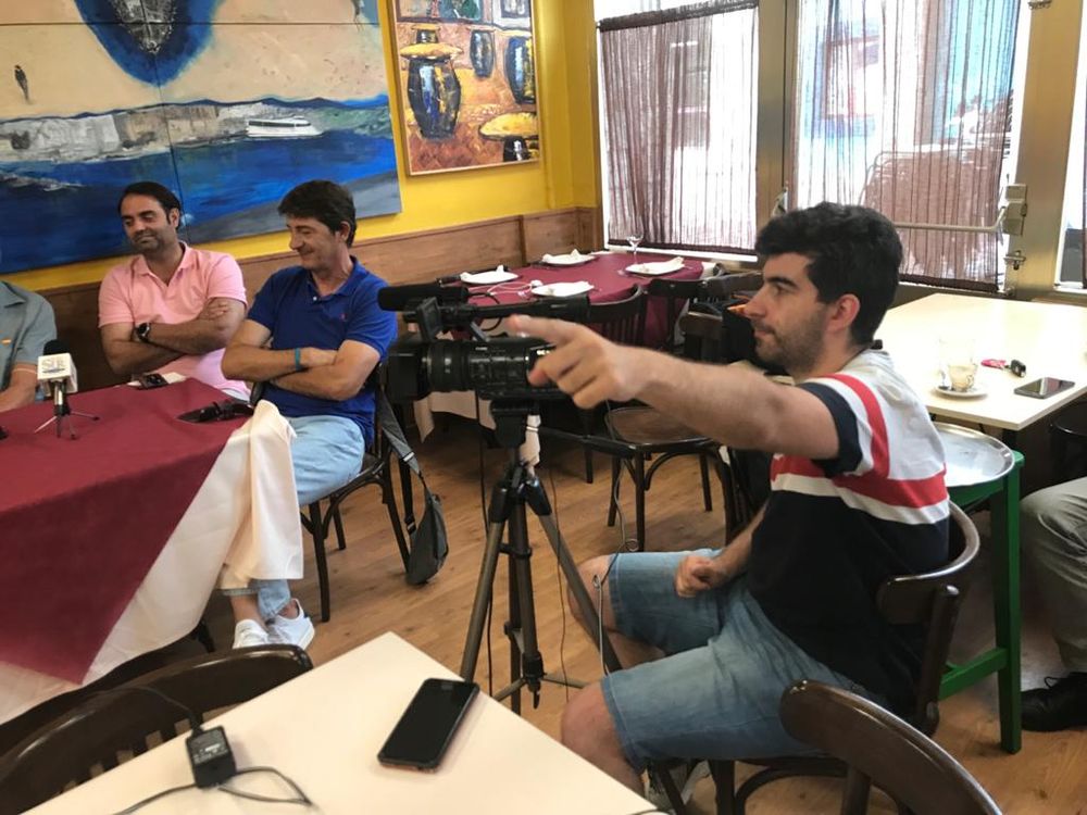 Grabando programa "la andanada del 5" temporada 2021