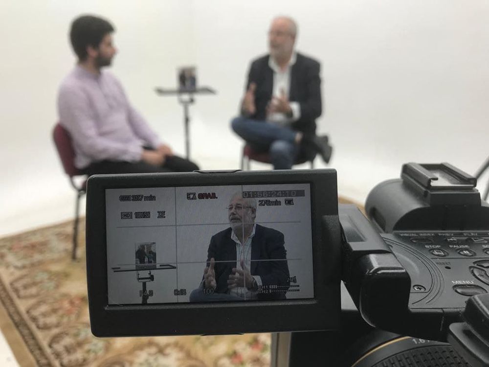 Grabando programa "Las entrevistas de Leganes" en el plato TVL 2021