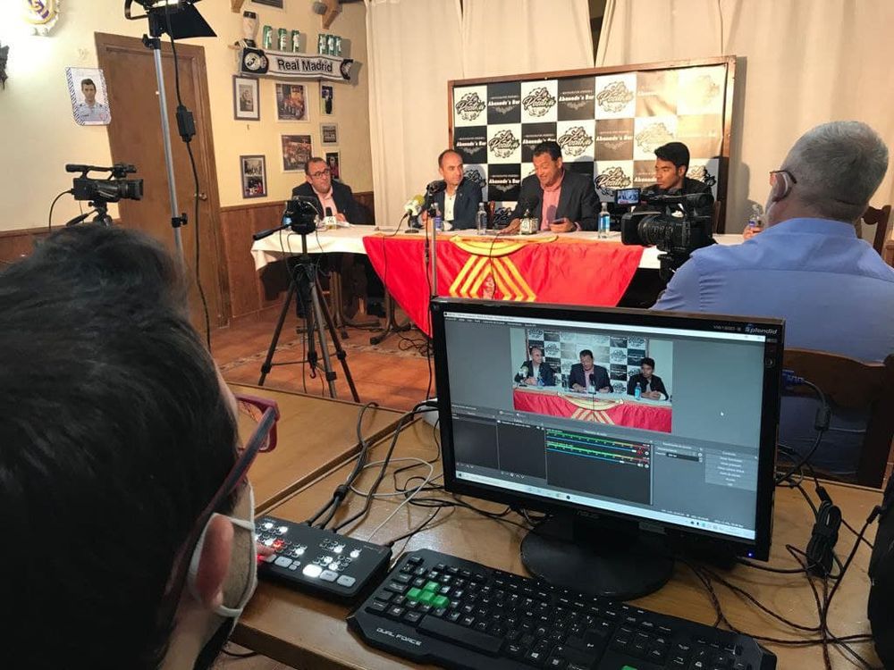 Grabando programa "la andanada del 5" temporada 2021