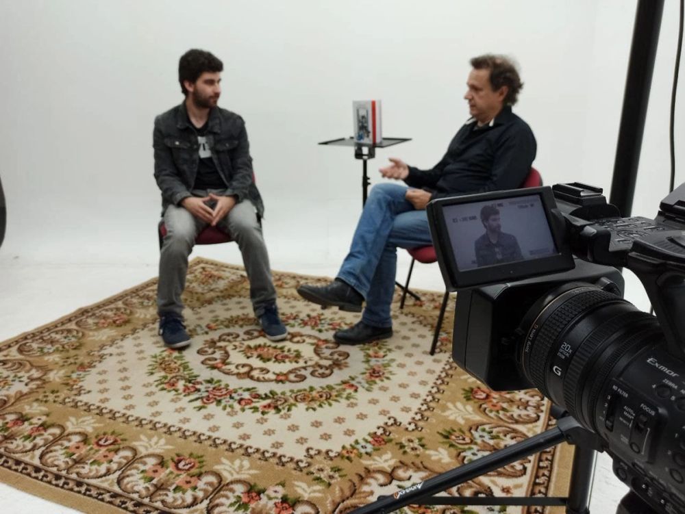 Grabando programa "Las entrevistas de Leganes" en el plato TVL 2021