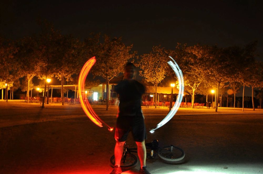 Efectos de luz Parque Polvoranca (leganes) 31-08-2014