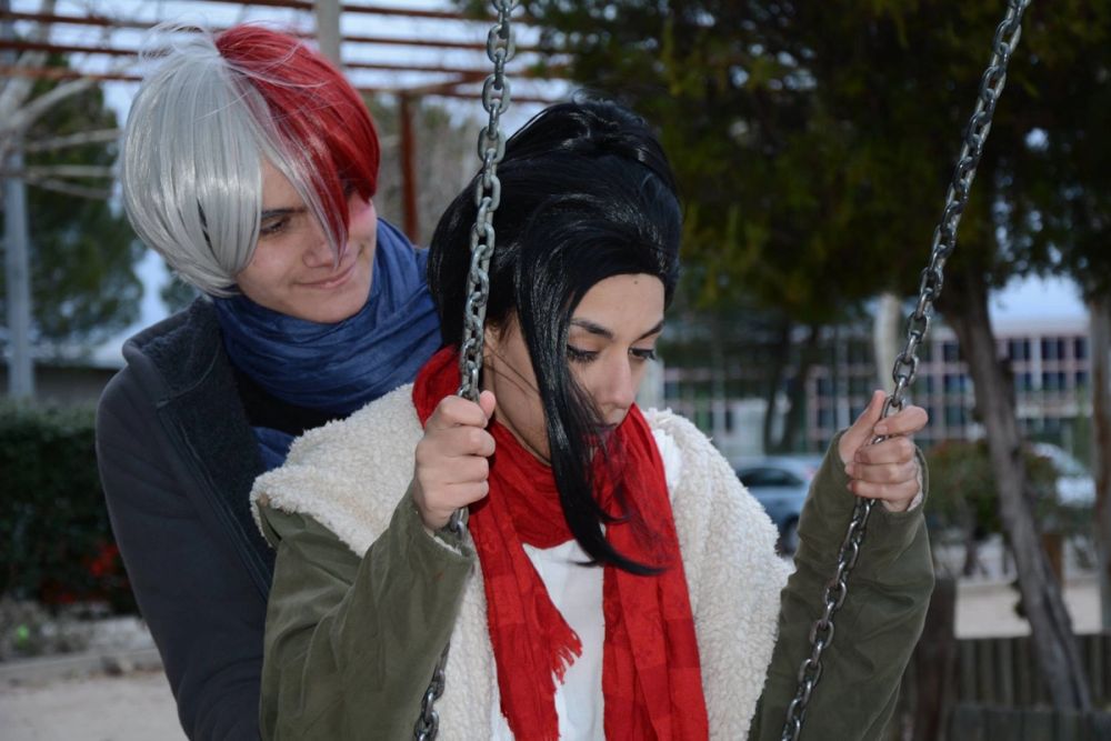 Todoroki Shoto y Yaoyorozu Momo BokunoHero 30-03-2018