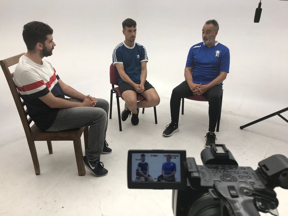 Grabando programa "Las entrevistas de Leganes" en el plato TVL 2021