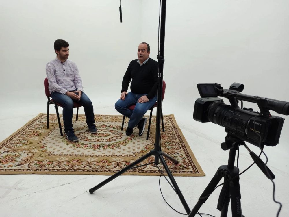 Grabando programa "Las entrevistas de Leganes" en el plato TVL 2021