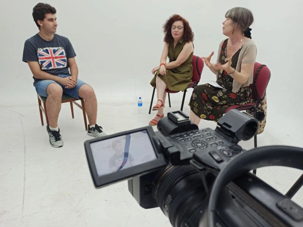 Grabando programa "Las entrevistas de Leganes" en el plato TVL 2021