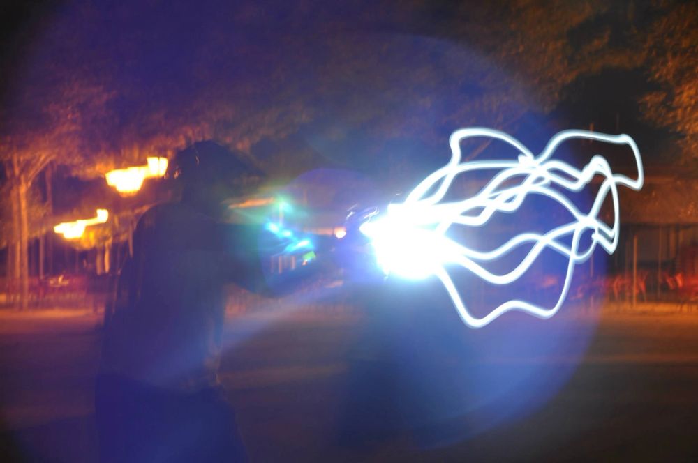 Efectos de luz Parque Polvoranca (leganes) 31-08-2014
