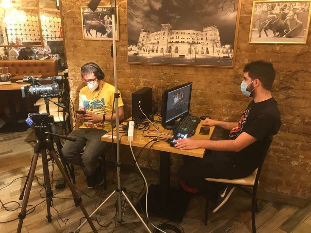 Grabando programa "la andanada del 5" temporada 2021