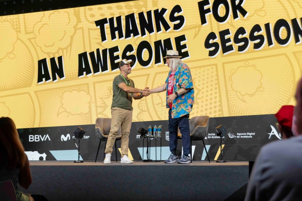 Panel de Charles Martinet (Voz mario bros)