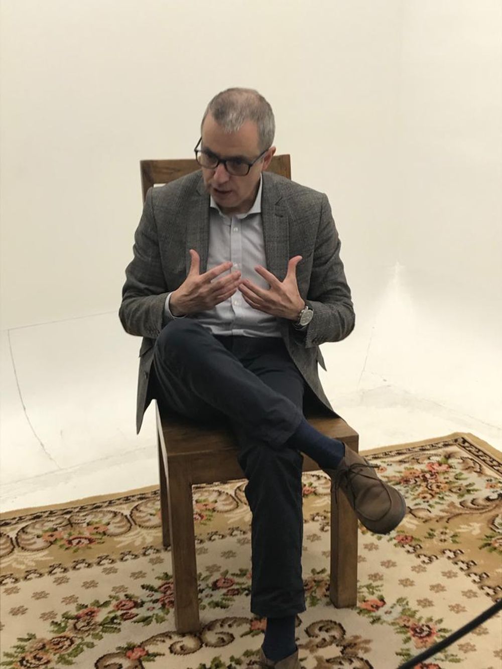 Grabando programa "Las entrevistas de Leganes" en el plato TVL 2021
