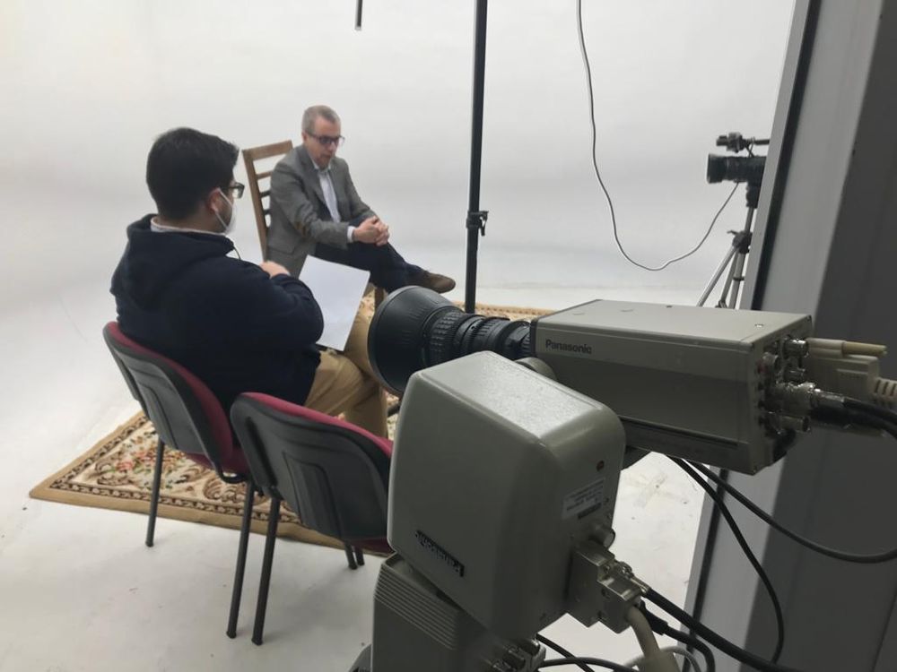 Grabando programa "Las entrevistas de Leganes" en el plato TVL 2021