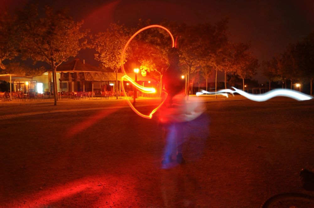 Efectos de luz Parque Polvoranca (leganes) 31-08-2014