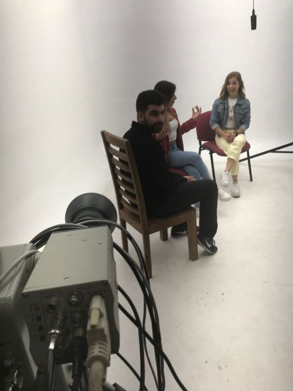 Grabando programa "Las entrevistas de Leganes" en el plato TVL 2021