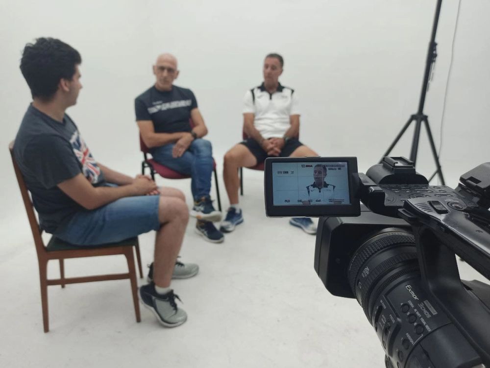 Grabando programa "Las entrevistas de Leganes" en el plato TVL 2021