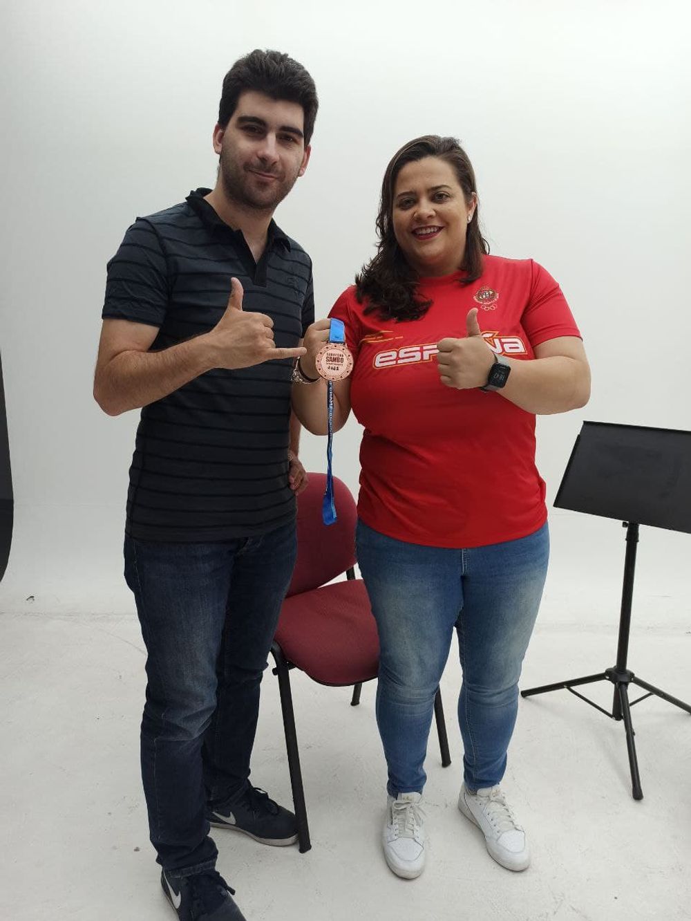 Grabando programa "Las entrevistas de Leganes" en el plato TVL 2021