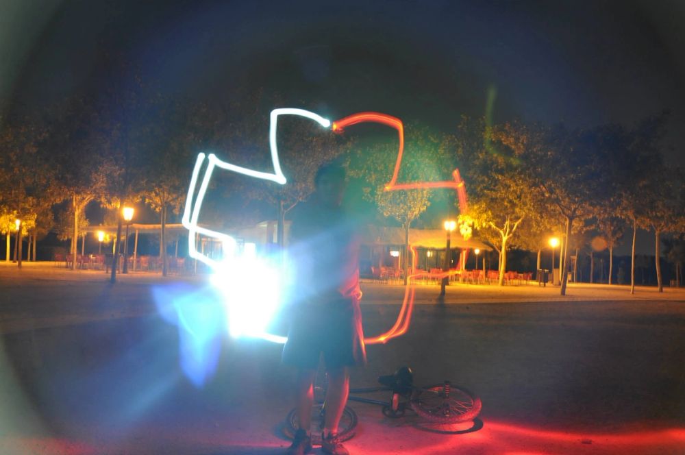 Efectos de luz Parque Polvoranca (leganes) 31-08-2014