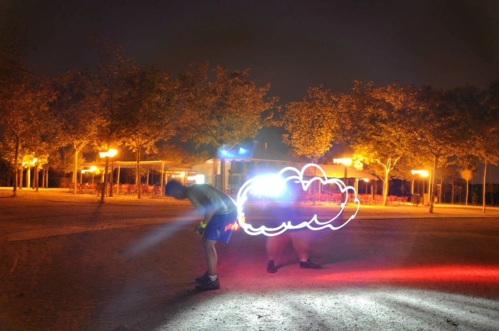 Efectos de luz Parque Polvoranca (leganes) 31-08-2014