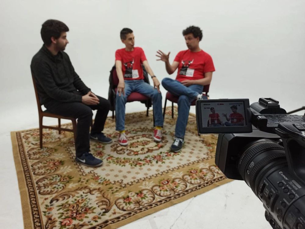 Grabando programa "Las entrevistas de Leganes" en el plato TVL 2021