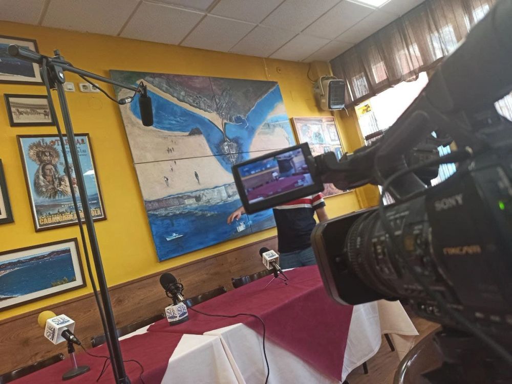 Grabando programa "la andanada del 5" temporada 2021