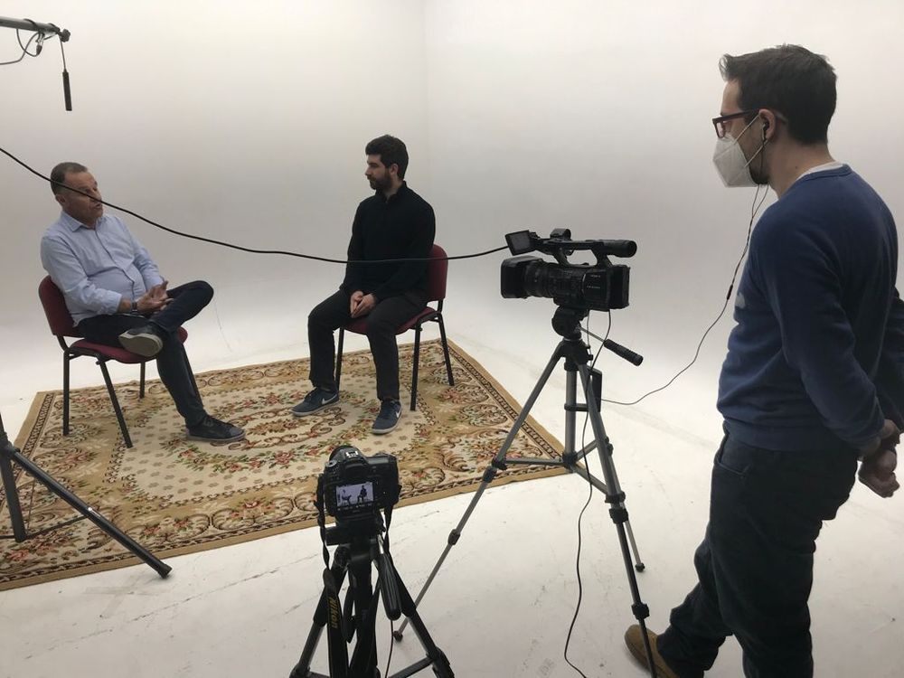 Grabando programa "Las entrevistas de Leganes" en el plato TVL 2021