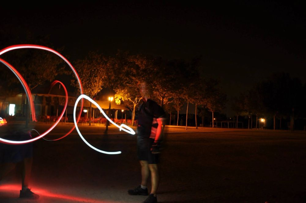 Efectos de luz Parque Polvoranca (leganes) 31-08-2014