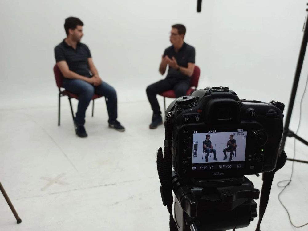Grabando programa "Las entrevistas de Leganes" en el plato TVL 2021