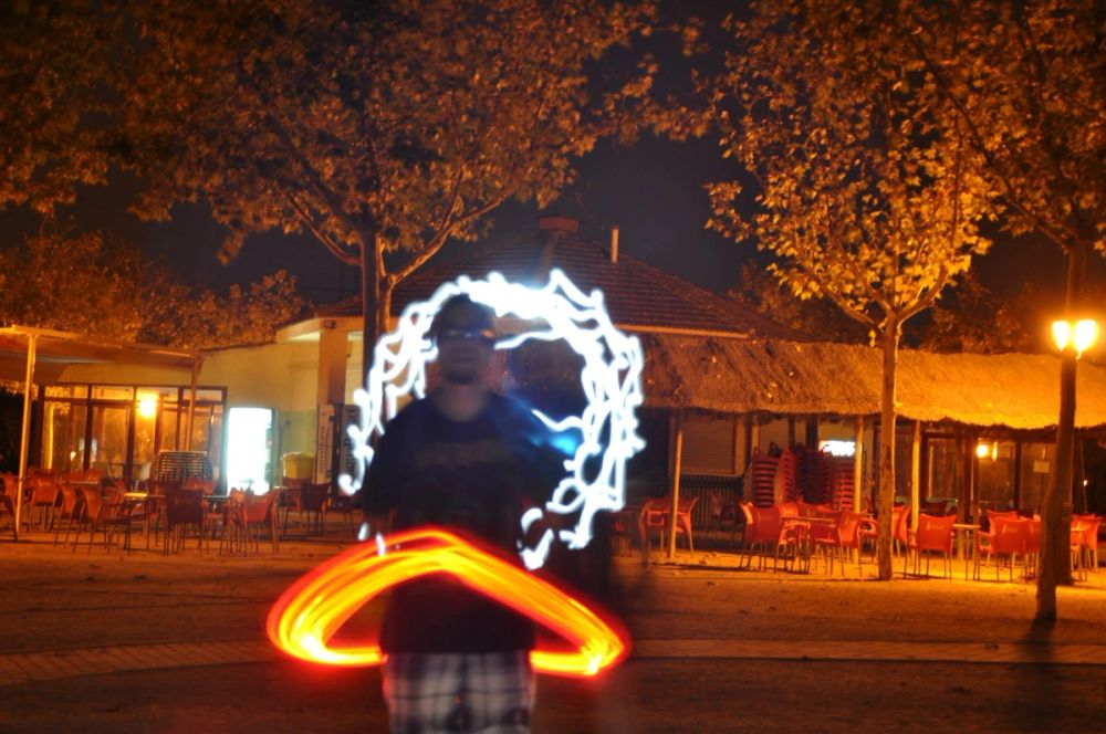Efectos de luz Parque Polvoranca (leganes) 31-08-2014