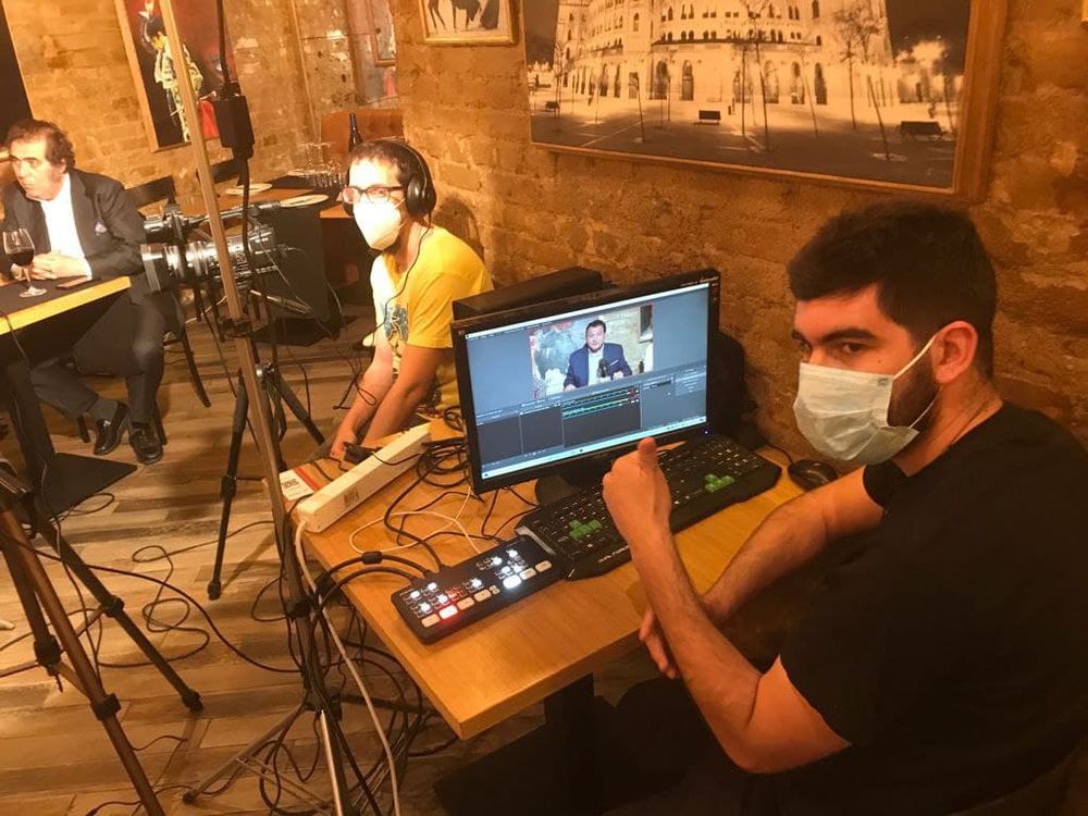 Grabando programa "la andanada del 5" temporada 2021