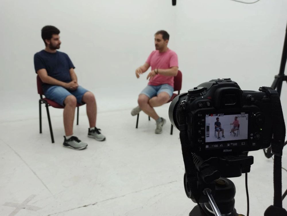 Grabando programa "Las entrevistas de Leganes" en el plato TVL 2021