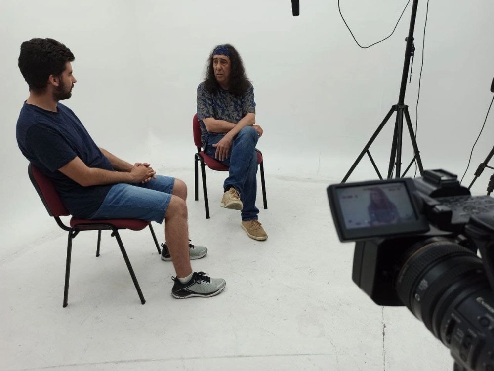 Grabando programa "Las entrevistas de Leganes" en el plato TVL 2021