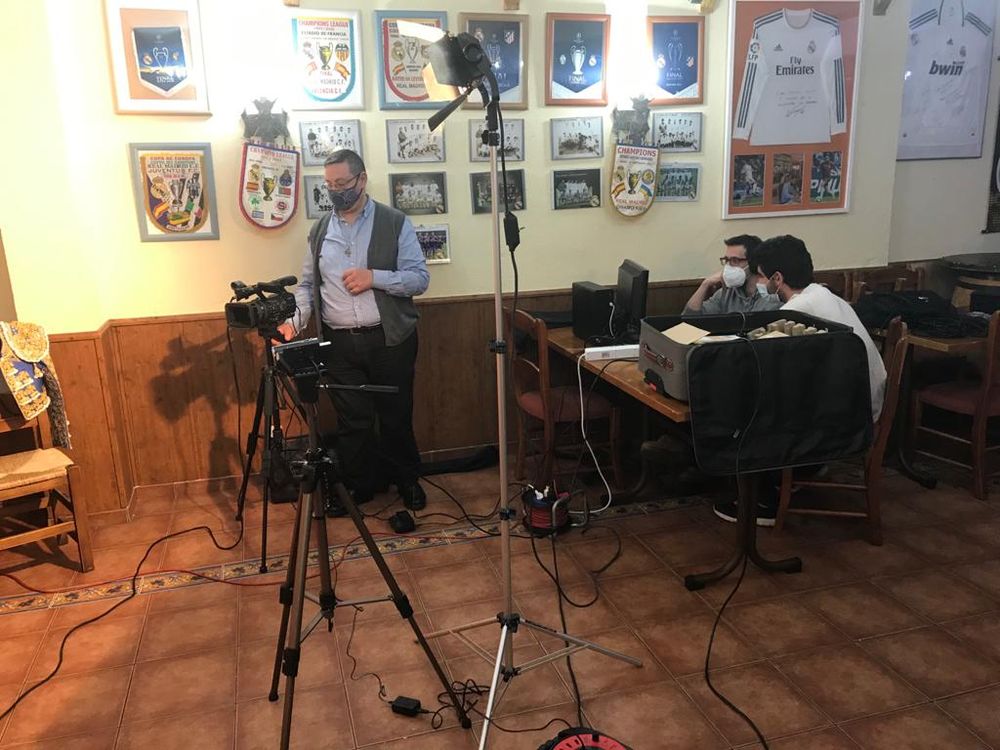 Grabando programa "la andanada del 5" temporada 2021