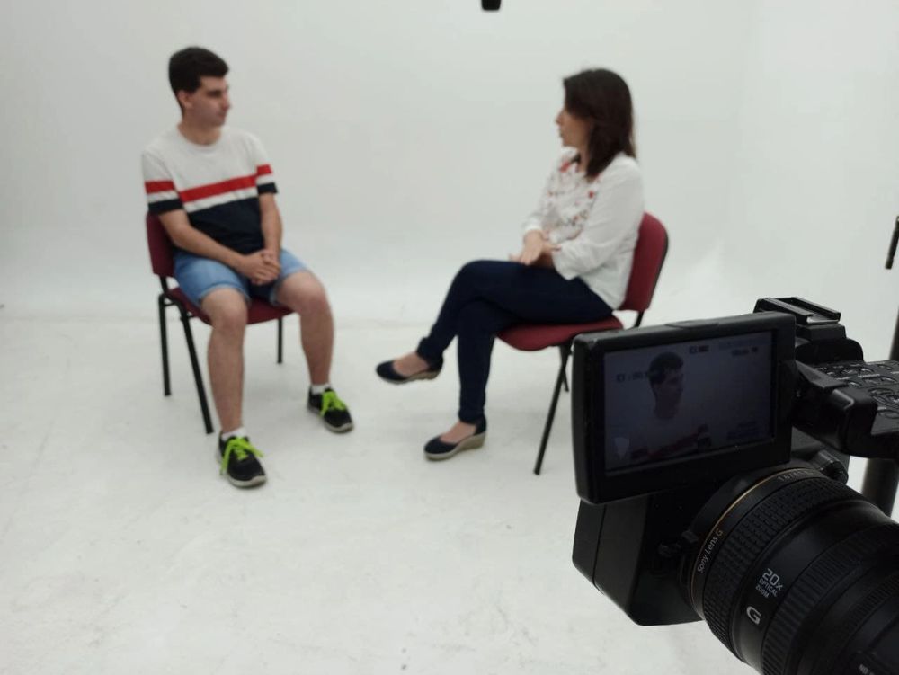 Grabando programa "Las entrevistas de Leganes" en el plato TVL 2021