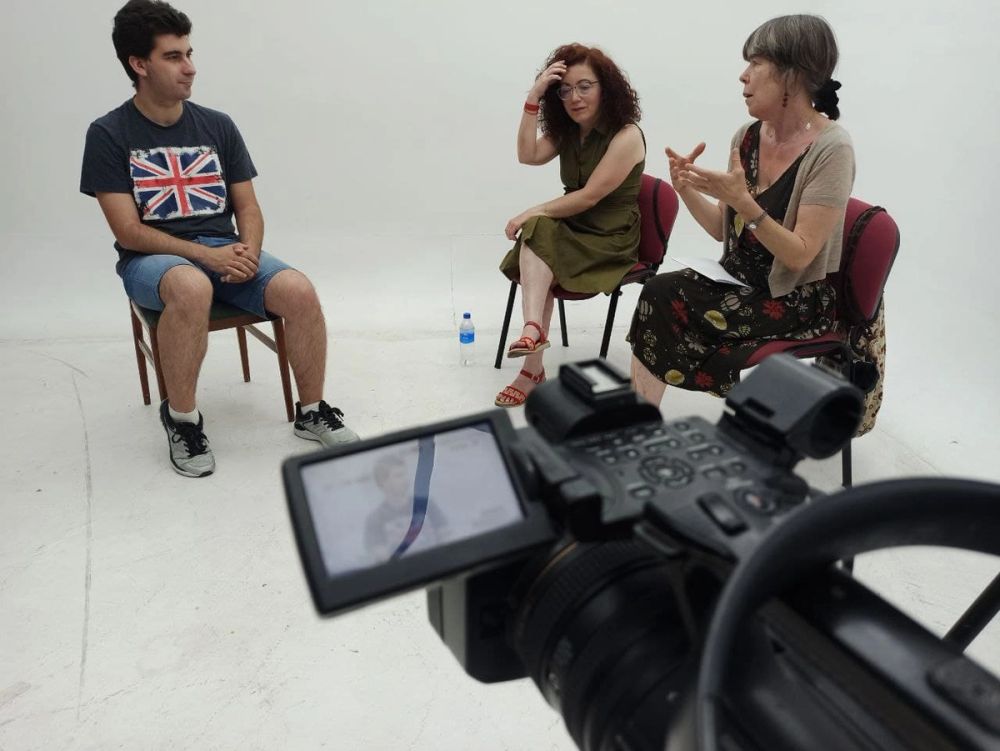 Grabando programa "Las entrevistas de Leganes" en el plato TVL 2021