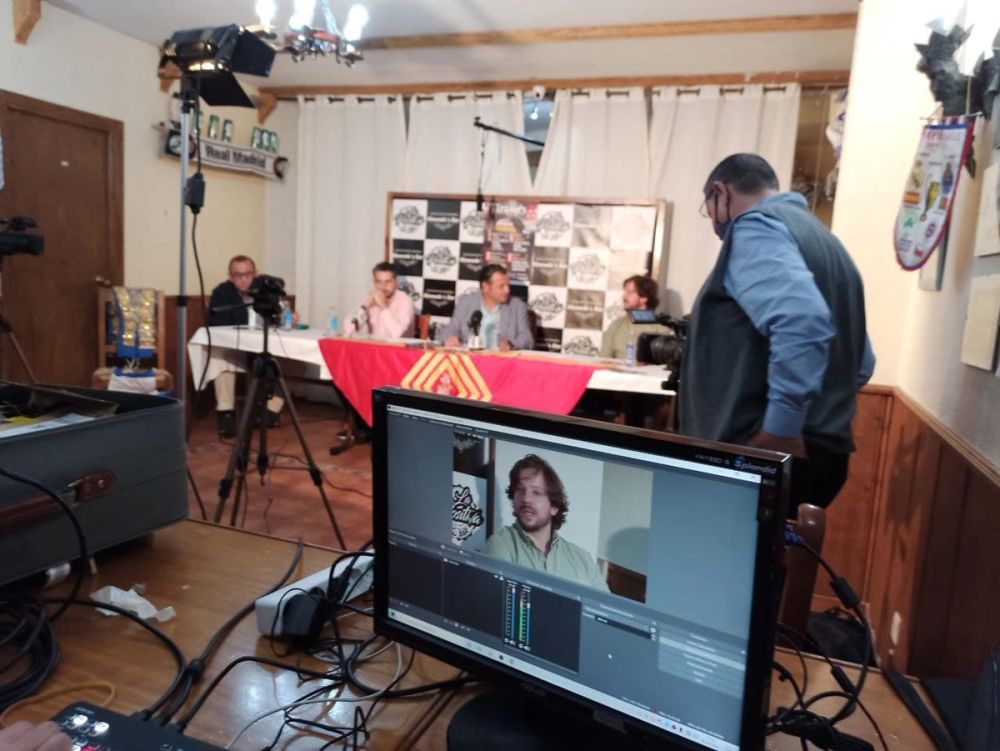 Grabando programa "la andanada del 5" temporada 2021