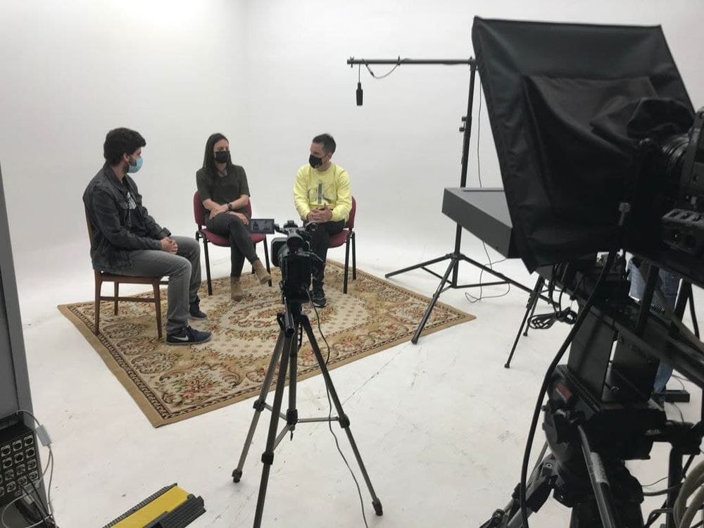 Grabando programa "Las entrevistas de Leganes" en el plato TVL 2021
