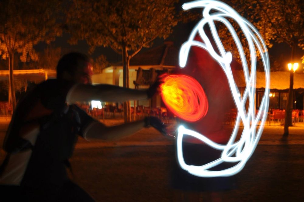 Efectos de luz Parque Polvoranca (leganes) 31-08-2014