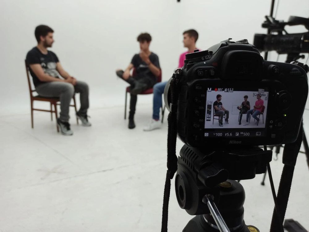 Grabando programa "Las entrevistas de Leganes" en el plato TVL 2021
