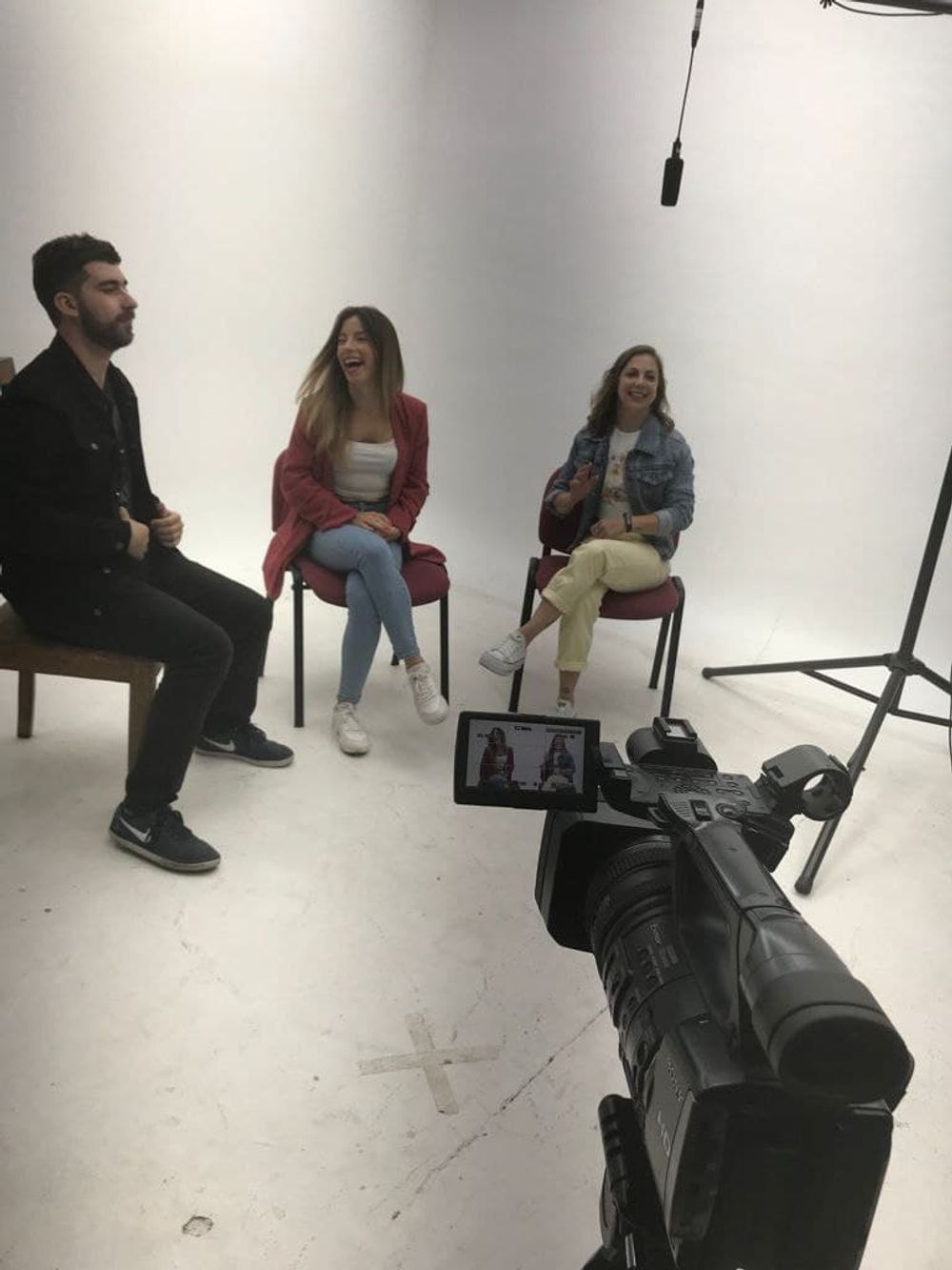 Grabando programa "Las entrevistas de Leganes" en el plato TVL 2021