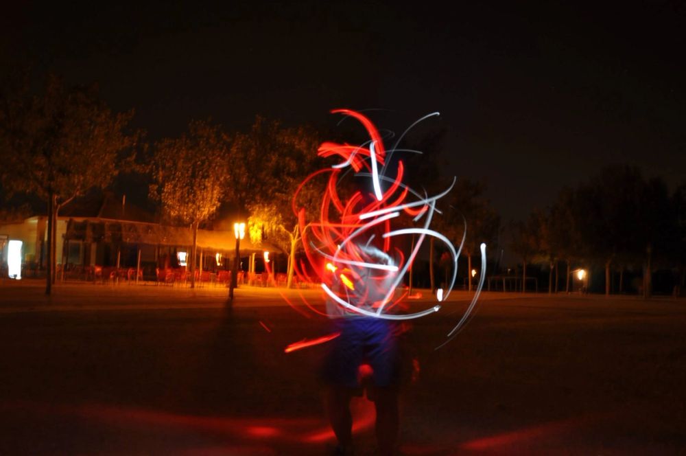 Efectos de luz Parque Polvoranca (leganes) 31-08-2014